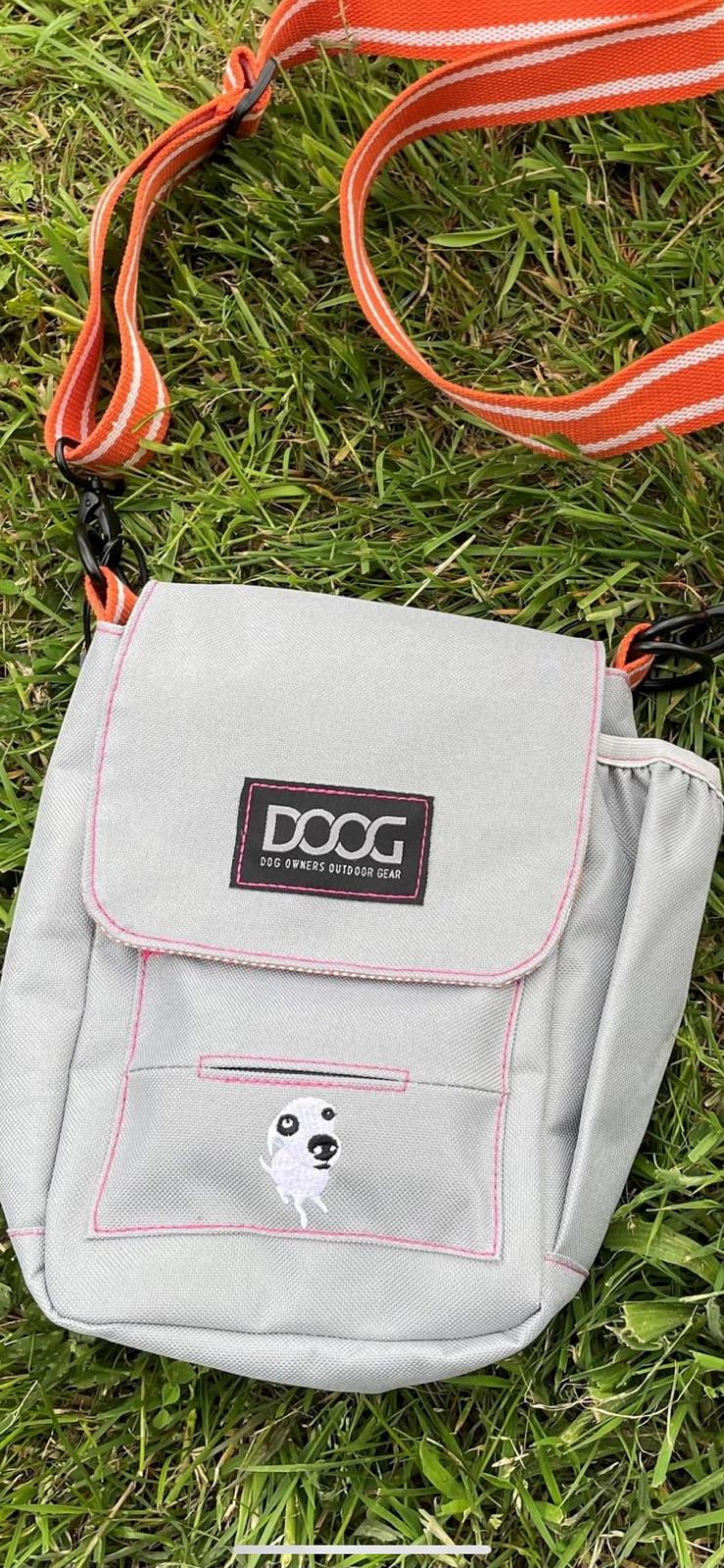 Grey Walkie Bag - Pink Lining