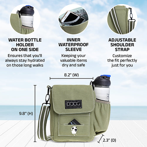 Grey Walkie Bag - Pink Lining