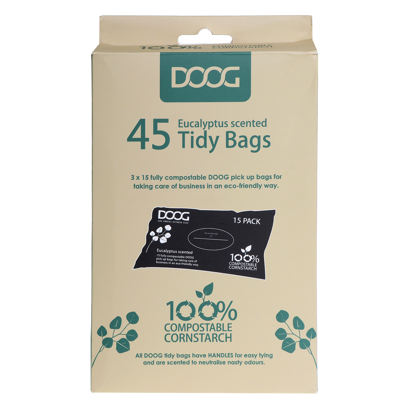 Compostable Pick Up Bags - 3 Packs of 15