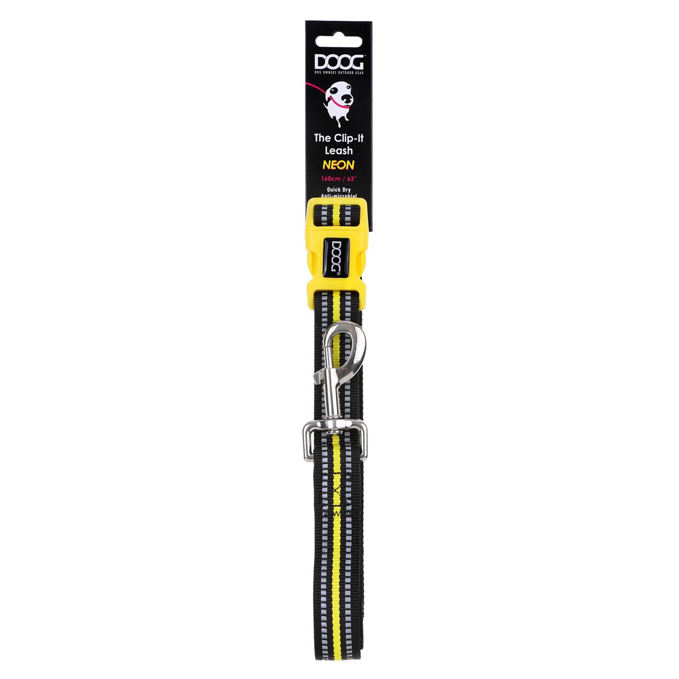 NEON 'CLIP IT' NEOPRENE DOG LEAD - BOLT