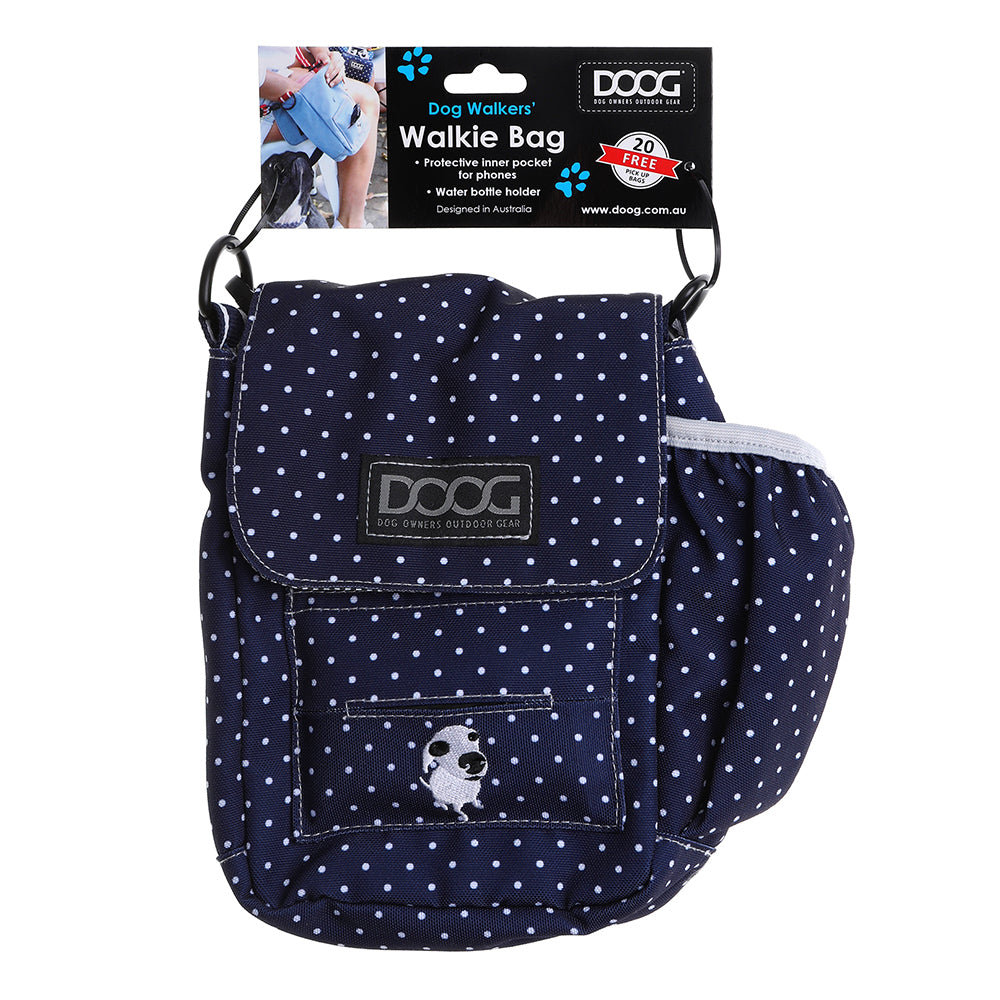 Walkie Bag - Polka Dot Blue & White