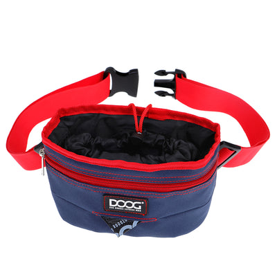 Good Dog Treat Pouch - Navy/Red