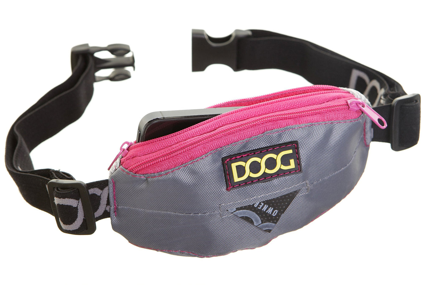 DOOG Mini Belt- Grey & Neon Pink
